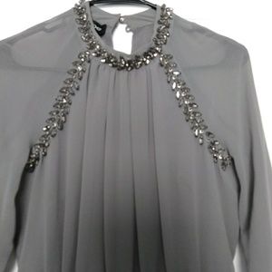 Embellished bebe jumpsuit